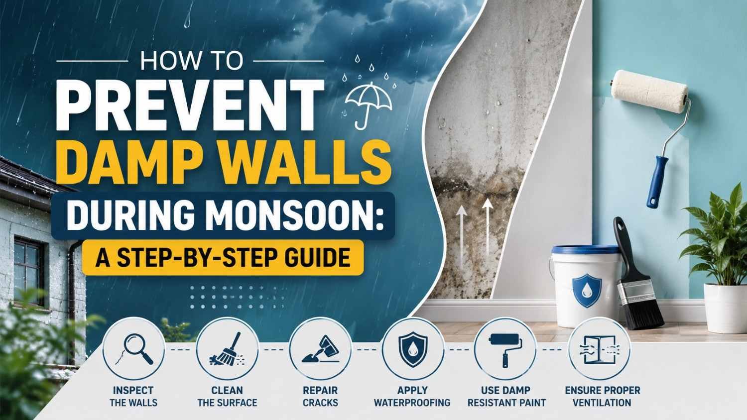 How to Prevent Damp Walls During Monsoon: A Step-by-Step Guide